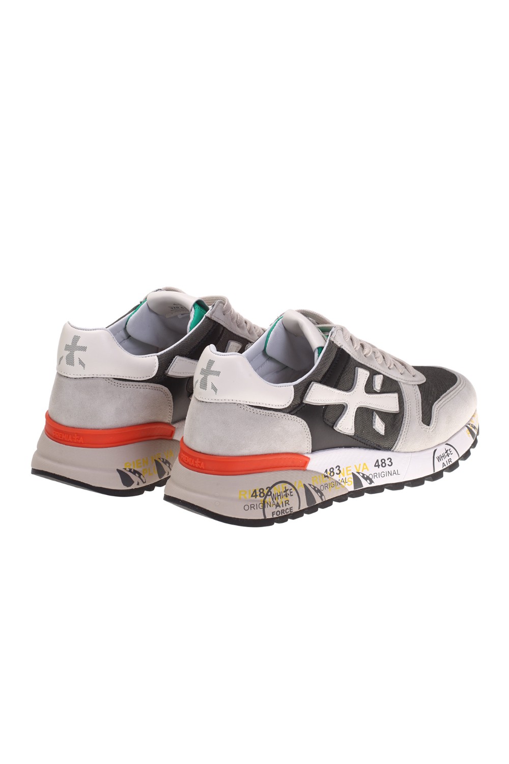 shop PREMIATA Saldi Scarpe: Premiata sneakers "Mick 6166".
Realizzata nella tonalità del grigio scuro e dettaglio coloratato
sulla linguetta per uno stile casual.
Logo Premiata e dallo spoiler colorato sulla suola.
Altezza Suola 4,2 cm.
Fusbet interno 28,5 cm.
Composizione Suola: 65% EVA 5% TPU 30% Gomma
Composizione Tomaia: 45% Pelle di vitello 20% PA 20% CO 15% NY
Composizione Fodera: 100% Pelle di capra
Fabbricato in Vietnam.. MICK-6166 number 8539638
